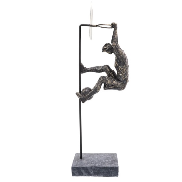 NWB SAGEBRUSH 21” Bronze Slam Dunk Basketball Sculpture - Picture 7 of 8